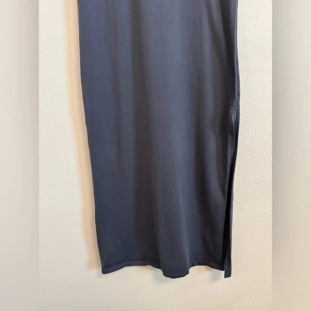 Abercrombie & Fitch Gray 100% Cotton Minimalist Short Sleeve Maxi Shirt Dress SP